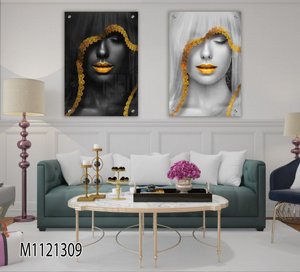 זוג תמונות בהדפסה על זכוכית דגם M1121309 זוג תמונות בהדפסה על זכוכית דגם M1121309